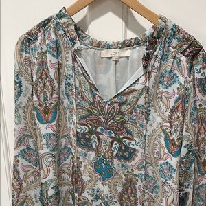LOFT Women's Paisley Print Top - Multicolor